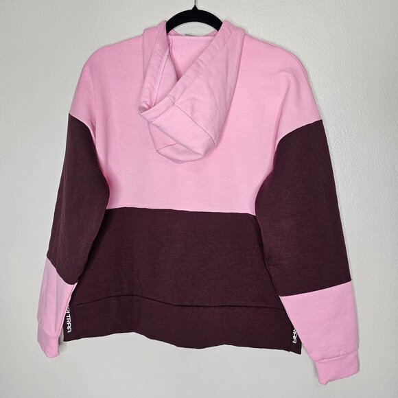 Kari Traa Size Medium Pink Burgundy Astrid Hoodie Pull Over Sweater Color Block - Picture 5 of 7